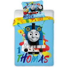 Kokvilnas gultas veļa 100x135 Thomas un draugi zila 5786 bērnu gultiņai