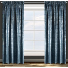 Aizkars 140x270 Kipras granāta sudraba velūrs gatavs uz lentes