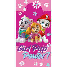 Pludmales dvielis 70x140 Paw Patrol dogs pāvs 5907 kokvilnas rozā