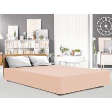 Pieguļošs loksnes elastāna džersijs 140x200 ar elastīgu joslu rozā augstajam matracim 25 cm Luksusa