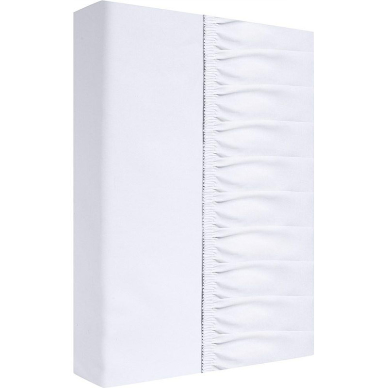 Satīna palags 220x200 balts matracim līdz 25 cm augstam