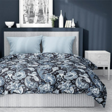 Satīna gultas veļa 160x200 Paisley blue 4200 B Home Satin 08