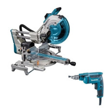 Makita-Maszyny ripzāģis, slīpzāģis 305/30mm, 1800W, Makita [LS1219L] + DP2010 urbis