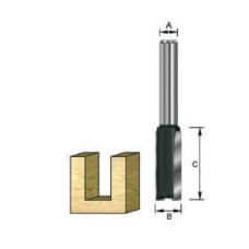 Dewalt-Akcesoria HM rievu frēze, griezēja diametrs 6 mm, kāts 8 mm, DeWalt [DT90002-QZ]