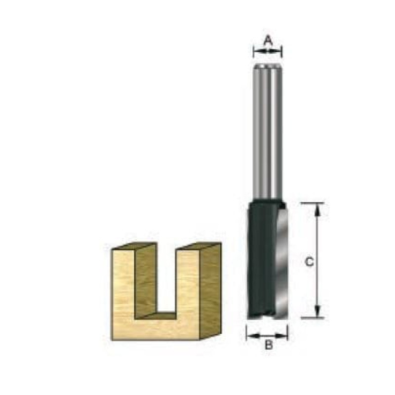 Dewalt-Akcesoria HM rievu frēze, griezēja diametrs 6 mm, kāts 8 mm, DeWalt [DT90002-QZ]