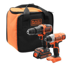 Black&Decker akumulatoru komplekts BDCHD18 + BDCIM18 18V Li-Ion Black+Decker [BCK21S1S-QW]