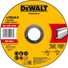 Dewalt-Akcesoria metāla slīpēšanas disks 125X22.23X6 mm AUGSTAS VEIKTSPĒJA DEWALT [DW4543AIA-AE]