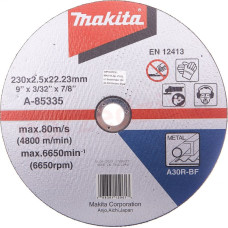 Makita-Akcesoria griešanas disks tēraudam un dzelzs, 230/22.23/2.5mm, Makita [A-85335]