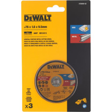 Dewalt-Akcesoria 3 korunda griešanas diski, 76 mm, 1,6 mm biezs DeWALT [DT20592-QZ] metāls, inox