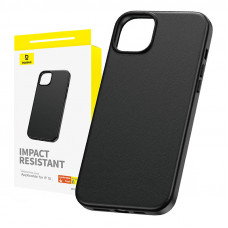 Phone Case for iPhone 15 Baseus Fauxther Series (Black)