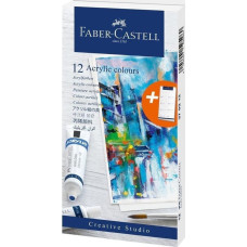 Faber-Castell Farby akrylowe w tubkach 12 kolorów FABER CASTELL