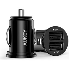 Aukey CC-S1 Mini mobile device charger 2xUSB-A 24W 4.8A Black Auto