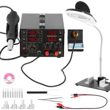 Stamos Soldering Profesionāls karstā gaisa lodēšanas stacijas S-LS-1 laboratorijas barošanas avots