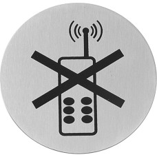 Hendi Pašlīmējošā informācijas plāksne NEIZMANTO TELEFONU nerūsējošā tērauda dia. 75 mm - 663653