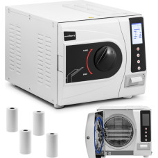 Steinberg Systems Spiediena tvaika autoklāvs instrumentu sterilizācijai, 6 programmas, B klases LCD printeris, 23 l