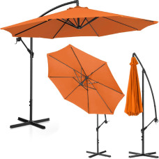 Uniprodo Dārza lietussargs uz rokas, apaļš noliecams, diam. 300 cm oranžs