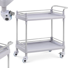 Steinberg Systems Medicīnas laboratorijas ratiņi ar 2 plauktiem 82 x 53 x 91 cm