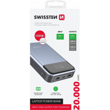 Swissten Power Bank Ārējas uzlādes baterija Datoram 20 000 mAh 100W