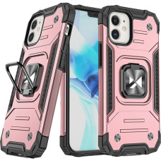 Wozinsky Bruņots hibrīda maciņš iPhone 12 Mini + Ring Armor magnētiskajam turētājam, rozā