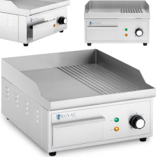 Royal Catering Elektriskais grils, gluda, rievota grila plāksne, 360 x 380 mm, 2000 W