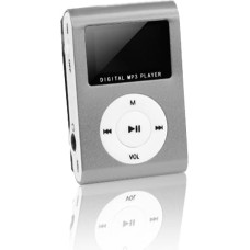 Setty MP3 Super Kompakts Atskaņotājs ar LCD ekrānu | FM Radio un microSD kartes slotu + Austiņas Pelēks