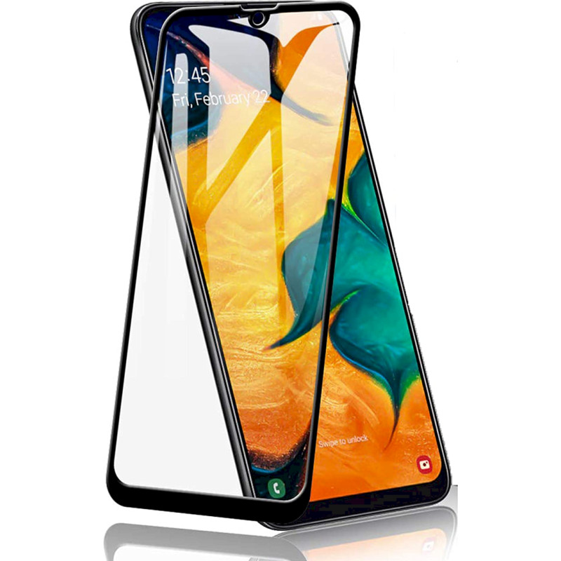 Fusion Full Glue 5D Tempered Glass Aizsargstikls Pilnam Ekrānam Samsung Galaxy A505 | A307 | A507 Galaxy A50 | A30s |A50s Melns