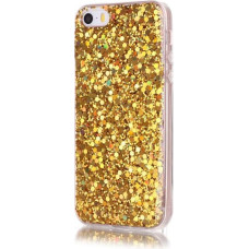 Fusion Gold Sequins Back Case Silikona Aizsargapvalks Priekš Apple iPhone X | XS Zeltains