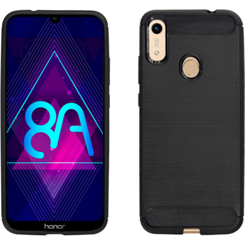 Fusion Trust Back Case Silikona Aizsargapvalks Priekš Huawei Y6S | Honor 8A | Y6 Prime 2019 Melns