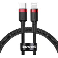 Baseus Cafule CATLKLF-91 USB-C -> Lightning Datu un Uzlādes vads 18W | PD 2.0 | 100 cm Melns - Sarkans