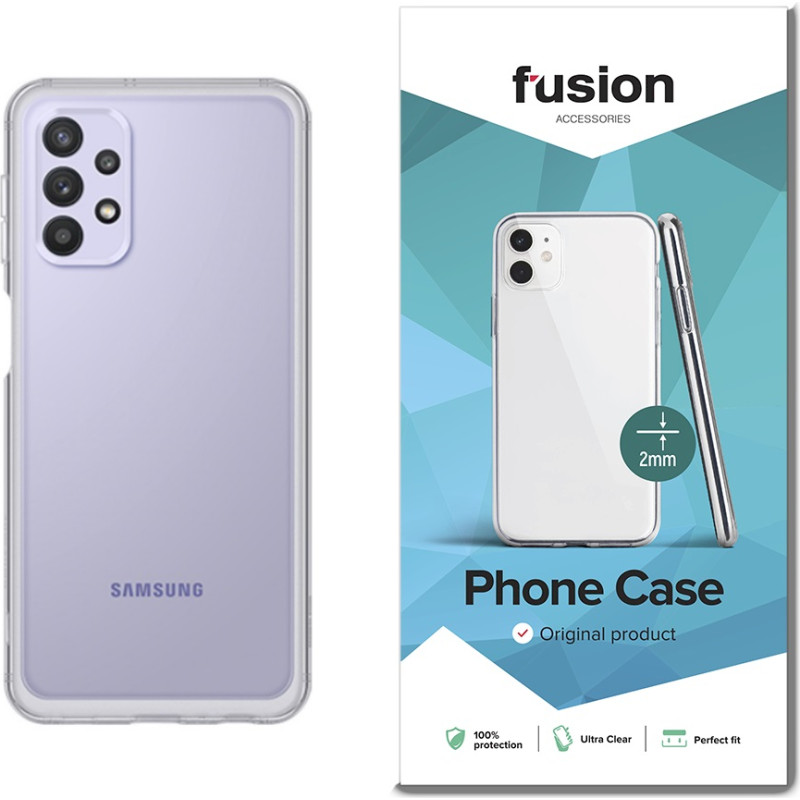 Fusion ultra clear series 2 mm silikona aizsargapvalks Samsung A325 Galaxy A32 4G caurspīdīgs (EU Blister)