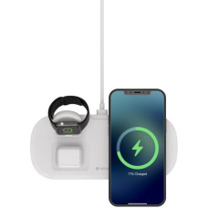 Devia 3 vienā bezvadu lādētājs iPhone | Airpods | Apple Watch 5V | 2A | 15W | + USB-C kabelis | balts