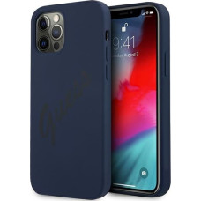 GUHCP12LLSVSBL Guess Silicone Vintage Cover for iPhone 12 Pro Max 6.7 Blue