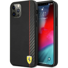 FESAXHCP12LBK Ferrari On Track Stripe Carbon Hard Case for iPhone 12 Pro Max 6.7 Black