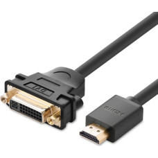 Ugreen DVI 24+5 pin (female) - HDMI (male) cable adapter 22 cm black (20136)