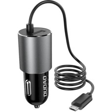 Dudao USB car charger with built-in micro USB 3.4 A cable black (R5Pro M)