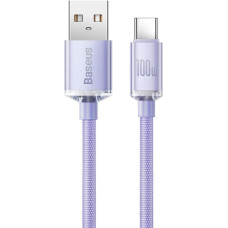 Baseus crystal shine series fast charging data cable USB Type A to USB Type C 100W 2m purple (CAJY000505)