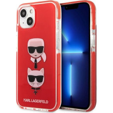 Karl Lagerfeld TPE Karl and Choupette Heads Case for iPhone 13 mini  Red