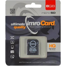 Imro memory card 8GB microSDHC cl. 10 + adapter