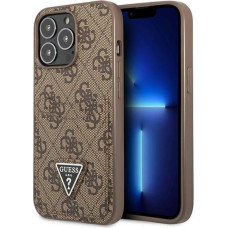 Guess 4G Saffiano Double Card Case for iPhone 13 Pro Brown