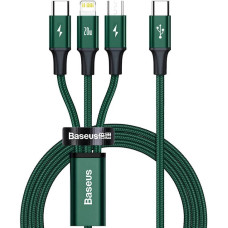 Baseus Rapid Series 3-in-1 cable USB-C For M+L+T 20W 1.5m (Green )