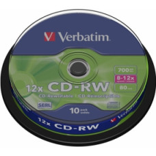 Matricas CD-RW SERL Verbatim 700MB 12x, 10 Pack Spindle