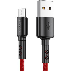 USB to Micro USB cable Vipfan X02, 3A, 1.8m (red)