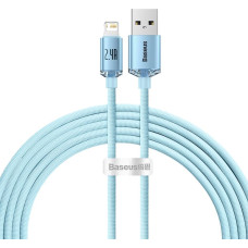 Baseus cable Crystal Shine USB - Lightning 2,0 m 2,4A sky blue