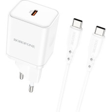 Borofone Wall charger BN6 Field - Type C - QC 3.0 PD 20W with Type C to Typ C cable white