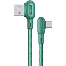 USAMS Kabel kątowy U57 USB-C 1,2m 2A zielony|green SJ457USB02 (US-SJ457)