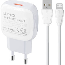 Wall charger  LDNIO A1307Q 18W +  Lightning cable