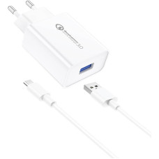 Foneng Wall Charger Foneng EU13  + USB to Micro USB Cable, 3A (White)