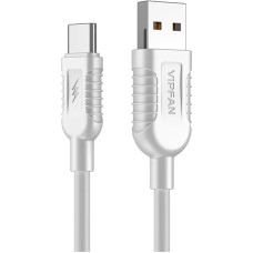 USB to USB-C cable Vipfan X04, 5A, 1.2m (white)