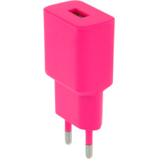 Setty charger 1x USB 2,4A LSIM-A-126 pink