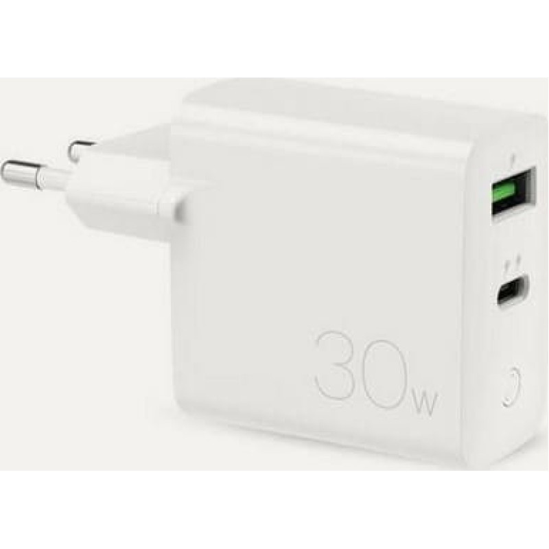Puro Ład. siec. Mini FAST 1xUSB+1xUSB-C 30W biały|white FCMTCUSBAC30WPDWHI